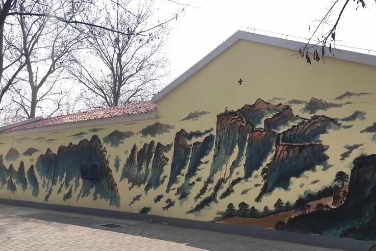 浅谈墙绘中的山应该怎么画