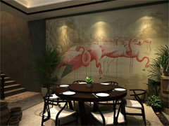 酒店主题餐厅手绘墙壁画
