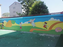 幼儿园围墙3D彩绘壁画
