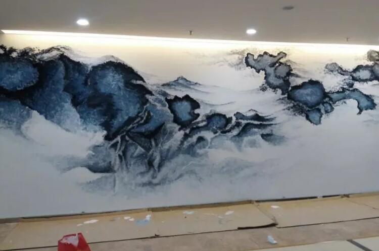 中国山水画墙绘
