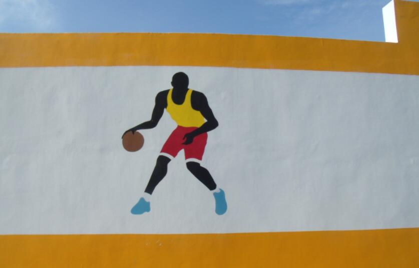 篮球运动墙绘